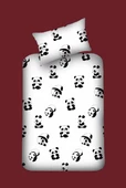 Upstyle Pes Lastikli Çarşaf Seti Tek Kişilik B&W Panda - 1