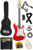 Midex CEG-36RD 8-12 Yaş Çocuklar İçin Amfili Full 3/4 36 İnç Elektro Gitar Seti Kırmızı - 1