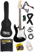 Midex CEG-36BK 8-12 Yaş Çocuklar İçin Amfili Full 3/4 36 İnç Elektro Gitar Seti White Black - 1