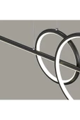Anaso / Sarkıt Avize / 120 cm / Antrasit Gövde / 3 Renk Işık - 1