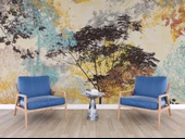 Ağaç Silueti Halı Deseni Duvar Kağıdı Baskı thumbnail 6