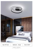 Karacam / Planfonyer Avize / 40 cm / 3 Renkli / Antrasit Gövde / - 3