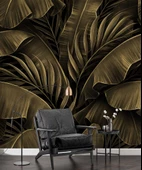 Tropikal Yaprak Temalı Duvar Kağıdı Baskı thumbnail 6
