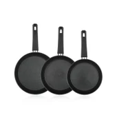 Schafer Black Stone 3 lü Tava Seti 18Cm+22Cm+26Cm-Siyah - 1