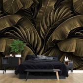 Tropikal Yaprak Temalı Duvar Kağıdı Baskı thumbnail 2
