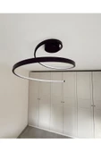 Zile / Plafonyer Avize / 40 cm / Antrasit Gövde / 3 Renk Işık - 1
