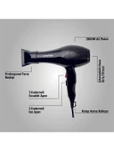 Turbo W-4200 Professional Ac Motor Saç Kurutma Fön Makinesi Profesyonellerin Kuaför Tercihi 4 Modlu - 4