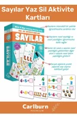 Özel Üretim Zeka Geliştirici Eğitici El Göz Koordinasyon Matematik Sayılar Yaz Sil Aktivite Kartları - 1