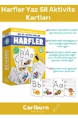 Özel Üretim Zeka Geliştirici Kişisel Gelişim Çocuk Harfler Yaz Sil Aktivite Kartları - 1