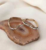 Küpe Kalp Kararmaz Çelik 316L Lüks Taşlı Kadın Küpe thumbnail 1