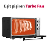 Simfer 7003 İnox Gri 70 Litre Turbo Midi/Mini Fırın - 6