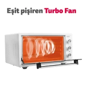 Simfer 4502 Beyaz 45 Litre Turbo Midi/Mini Fırın - 5