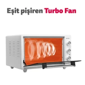 Simfer 4242 Beyaz 42 Litre Turbo Midi/Mini Fırın - 6