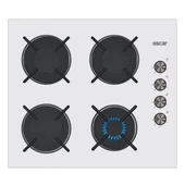 Simfer Oscar 3603 4 Gözü Gazlı 60 cm Beyaz Cam Ankastre Ocak - 1