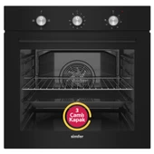 Simfer 4 Fonksiyon Trend Mekanik Siyah Power Turbo 3'lü Ankastre Set (8228 Fırın + 3046 Ocak + 8721 Davlumbaz) thumbnail 2