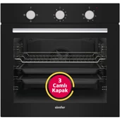 Simfer 4 Fonksiyon Siyah Statik 3'lü Ankastre Set (8205 Fırın + 3500 Ocak + 8708 Davlumbaz) - 2