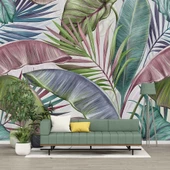 Soft Tropikal Yaprak Temalı Duvar Kağıdı Baskı thumbnail 1