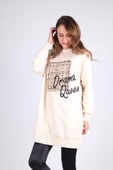Kadın Renkli Uzun Sweatshirt Tesettür Tunik - 1