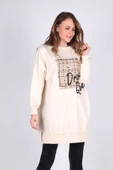 Kadın Renkli Uzun Sweatshirt Tesettür Tunik - 3