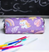 Unicorn Desenli Tatlı Kalemlik - Okul Kalemliği-Makyaj Çantası - 2
