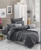 NİVEMESHOME KURŞUN %100 PAMUK ÇİFT KİŞİLİK NEVRESİMTAKIMI - 1