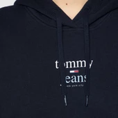 Tommy Jeans Kapüşon Yaka Mavi Kadın Sweatshırt DW0DW13573 - 3