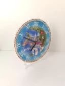 Saat Tabak Duvar Süsü Masa Saati Dekor Seramik - 4