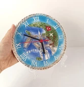 Saat Tabak Duvar Süsü Masa Saati Dekor Seramik - 2