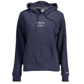 Tommy Jeans Kapüşon Yaka Mavi Kadın Sweatshırt DW0DW13573 - 1