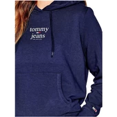 Tommy Jeans Kapüşon Yaka Mavi Kadın Sweatshırt DW0DW13573 - 6