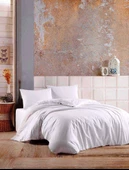 NİVEMESHOME BEYAZ %100 PAMUK ÇİFT KİŞİLİK NEVRESİMTAKIMI - 1