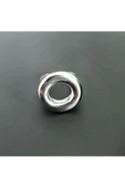 İçi Boş Halka Modeli Gümüş Kaplama Bijuteri Yüzük thumbnail 2