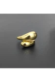 İkili Damla Modeli Altın Kaplama Bijuteri Yüzük 1 thumbnail 1