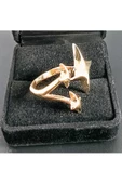 Üçlü Kutup Yıldızı Altın Kaplama Bijuteri Yüzük thumbnail 2