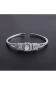 (925 AYAR) Gümüş Baget Taşlı Estetik Bilezik thumbnail 2