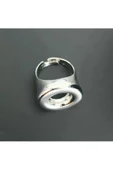 İçi Boş Halka Modeli Gümüş Kaplama Bijuteri Yüzük thumbnail 3