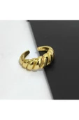 İnce Burgu Model Altın Kaplama Bijuteri Yüzük thumbnail 1