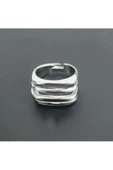 Beş Çizgili Model Gümüş Kaplama Bijuteri Yüzük thumbnail 1