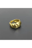 Kalın Burgu Model Altın Kaplama Bijuteri Yüzük thumbnail 1