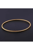 5 Adet 22 Ayar Altın Kaplama Işlemeli Ince Bijuteri Bilezik thumbnail 1