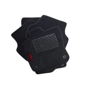 Rizline Volkswagen Polo 2017 Sonrası Kırmızı Yazılı Halı Paspas Siyah thumbnail 4