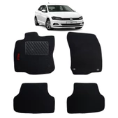 Rizline Volkswagen Polo 2017 Sonrası Kırmızı Yazılı Halı Paspas Siyah thumbnail 1