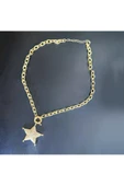 Yıldız Motifli Ve Kalın Zincir Kaplama Zirkon Taşlı Bay Bijuteri Kolye Zincir thumbnail 2