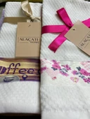 NİVEMESHOME 2 Lİ FUŞYA-BEYAZ ASORTİ MODEL MUTFAK HAVLUSU - 3