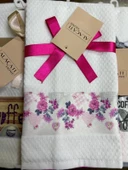 NİVEMESHOME 2 Lİ FUŞYA-BEYAZ ASORTİ MODEL MUTFAK HAVLUSU thumbnail 2