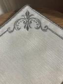 NİVEMESHOME MİHRİMAH NAKIŞLI GÜMÜŞ KARE (6 ADET) KETEN KOKTEYL PEÇETESİ KAHVE YANI SUNUMLUK - 3