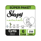Sleepy Natural 6 Numara XLarge 256'lı Bebek Bezi - 1