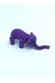 3d Hareketli Oyuncak Fil & Dekor - Mor - 1