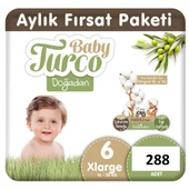 Baby Turco Doğadan 6 Beden XLarge 288'li Bebek Bezi - 1
