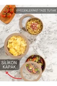 Kapris Ayza 3 Lü Yuvarlak Saklama Kabı Seti Taupe 593 - 2